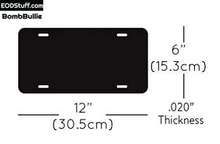 HDT K9 License Plate - Black