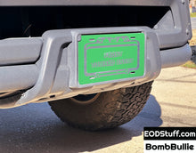 Claymore Mine License Plate - Black and Green