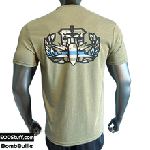 Molotov Skeebb™ and HDT Thin Blue Line Flag Badge Military Green Triblend Shirt