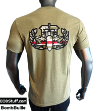 Molotov Skeebb™ and HDT Thin Red Line Flag Badge Military Green Triblend Shirt