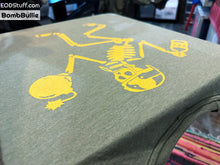 Limited Edition Military Green Skeleton Hand Grenade and Skeebb™ EOD Shirt