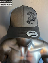 USMC Buzzard, Bomb, and Charcoal Grey Retro Trucker Snapback Hat- EOD Hats