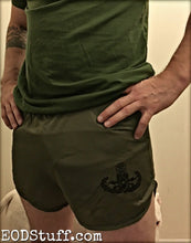 Black EOD Badge on OD Green Silkies - EOD Ranger Panties