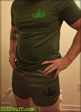 Black EOD Badge on OD Green Silkies - EOD Ranger Panties