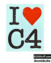 I Heart C4 EOD Sticker - White or Black