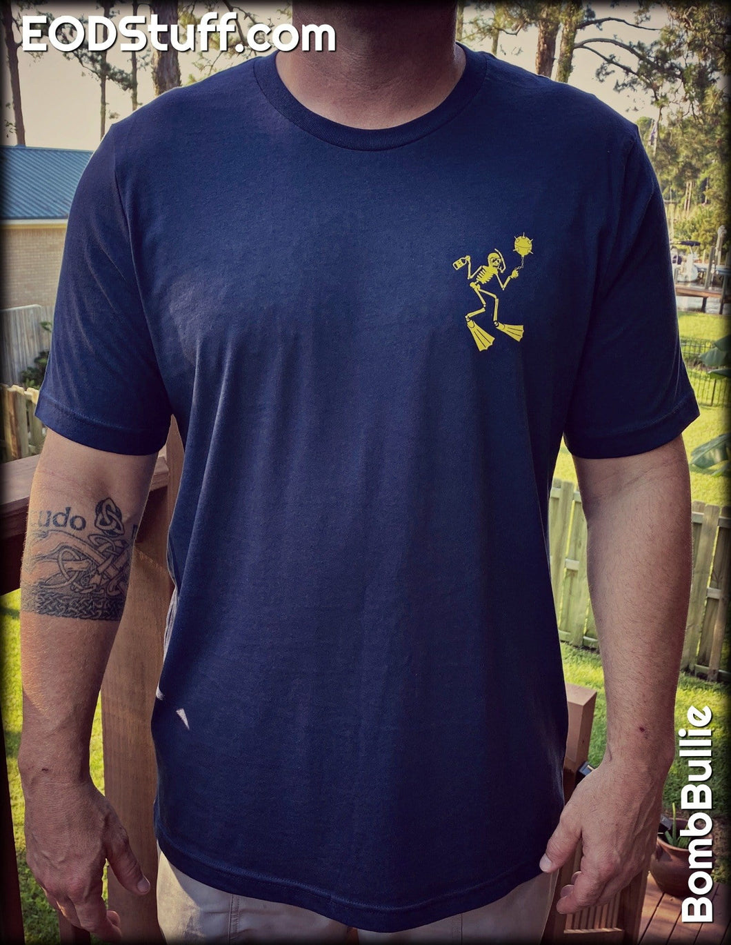 Skuba Skeebb™ and EOMFD Mine Yellow/Navy Tee - Unisex EOD T-Shirt