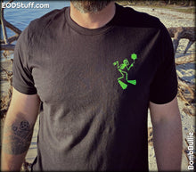 Skuba Skeebb™ EOD Tee - Nuke Green on Black Unisex Shirt