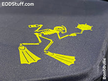 Skuba Skeebb™ EOD Silkies - Yellow Ink on Navy and Black Ranger Panties