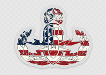 Grunge Flag EOD Badge Clear Stickers