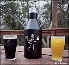 Skeebb™ and Initial Success or Total Failure Black Growler - 64 oz EOD Beer Growler
