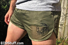 Vintage EOD Crab Silkies - Black Ink on OD Green Ranger Panties